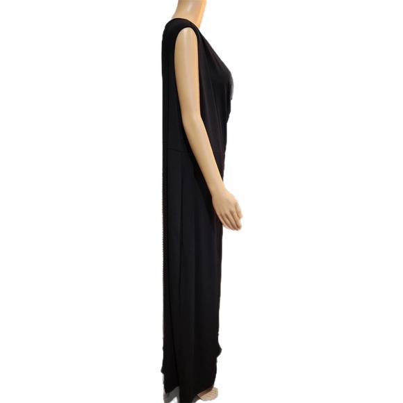 Allure by Julia K. Black Knit Sleeveless Zipper Slit Front Maxi Dress NWT 2X - Picture 5 of 8